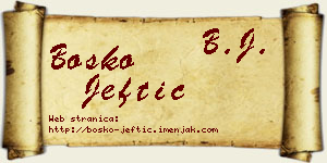 Boško Jeftić vizit kartica